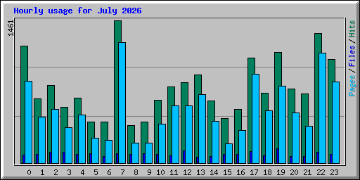 Hourly usage for July 2026